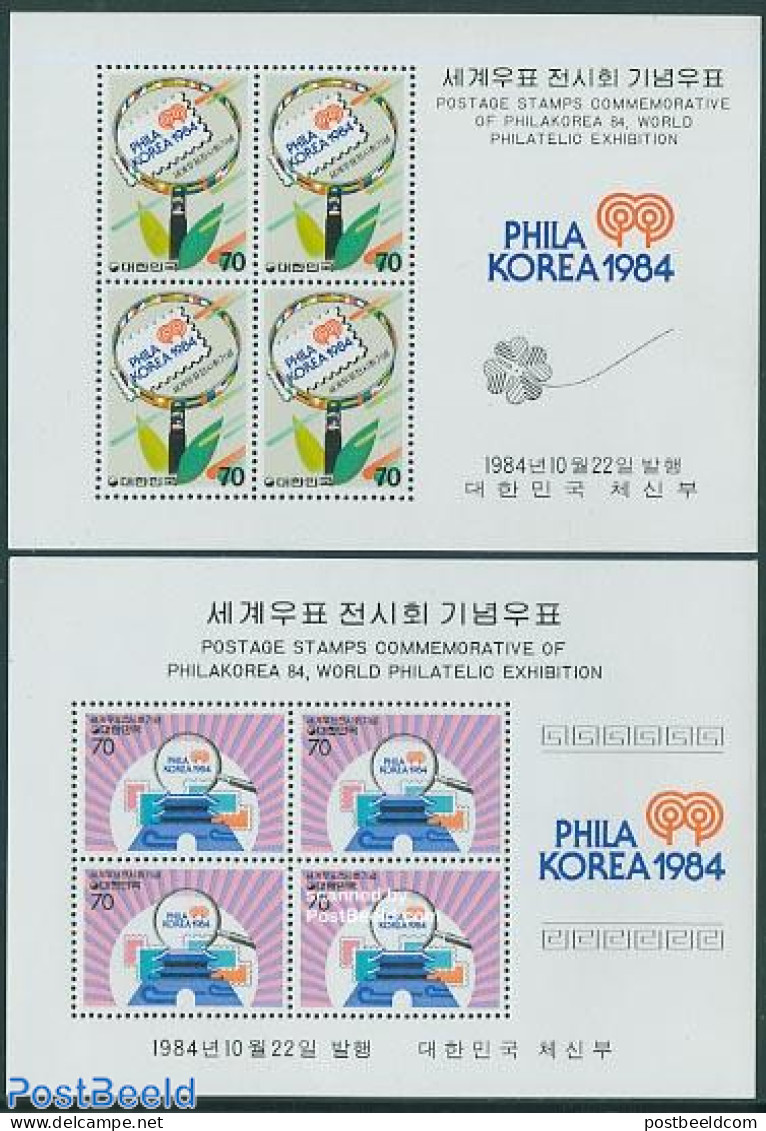Korea, South 1984 Philakorea 2 S/s, Mint NH, Philately - Corée Du Sud