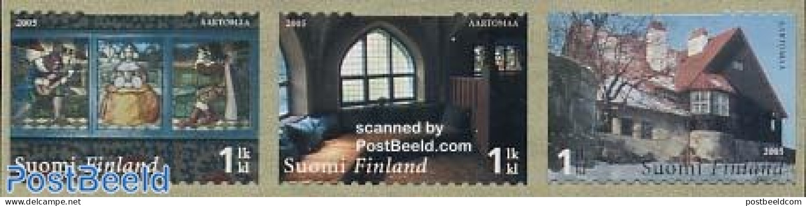 Finland 2005 Architecture 3v, Mint NH, Art - Modern Architecture - Stained Glass And Windows - Neufs
