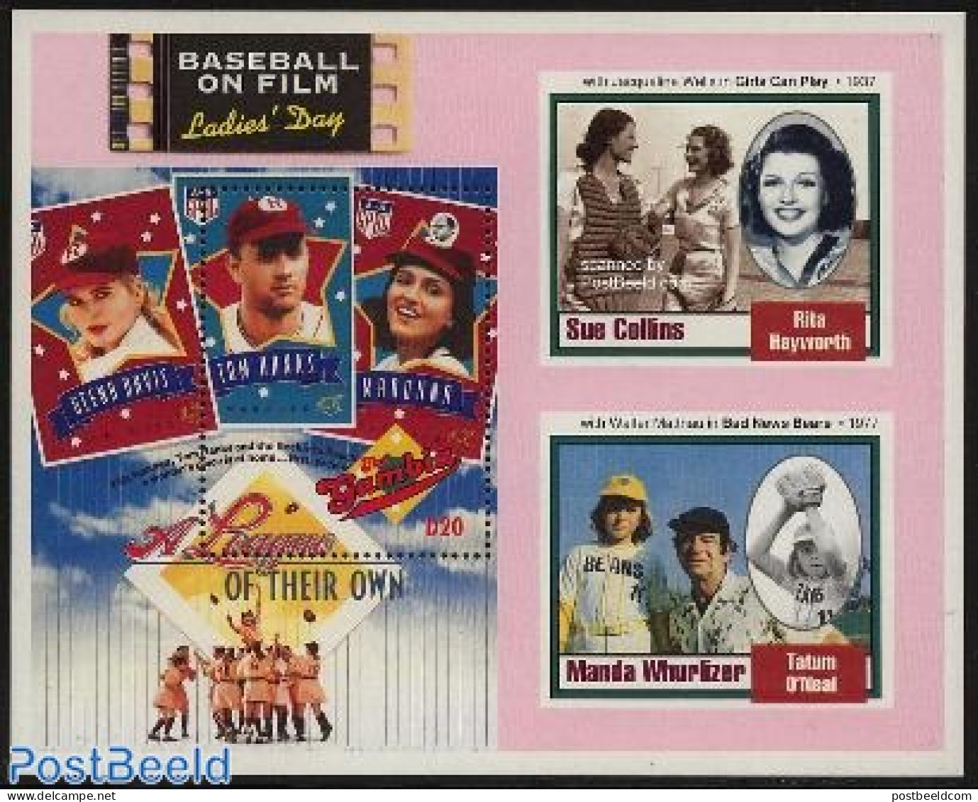 Gambia 1993 Ladies Day S/s, Mint NH, Performance Art - Sport - Movie Stars - Baseball - Sport (other And Mixed) - Schauspieler