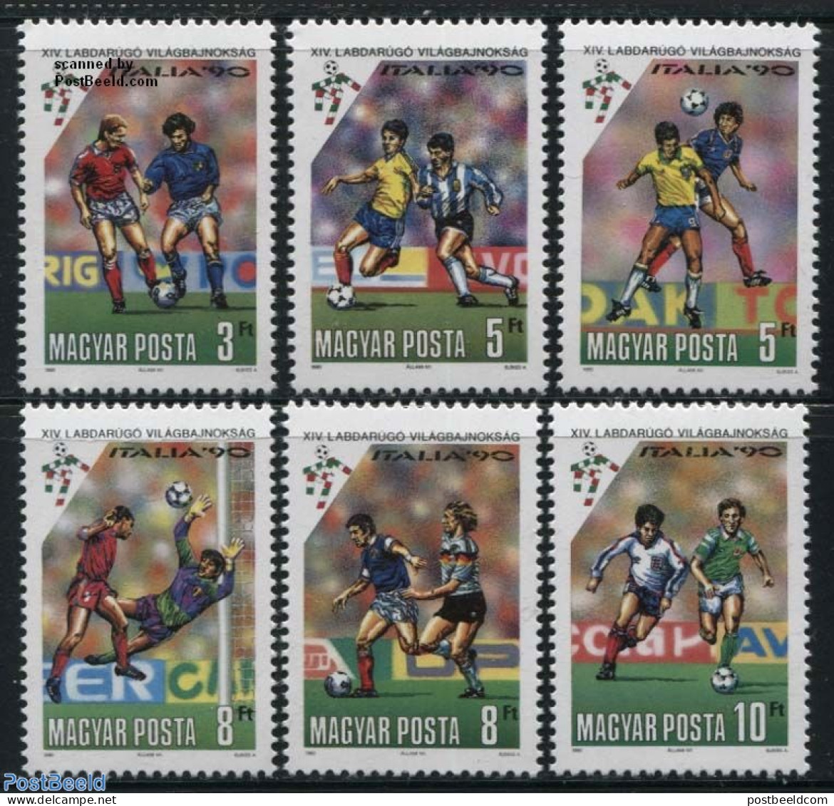 Hungary 1990 World Cup Football 6v, Mint NH, Sport - Football - Nuevos