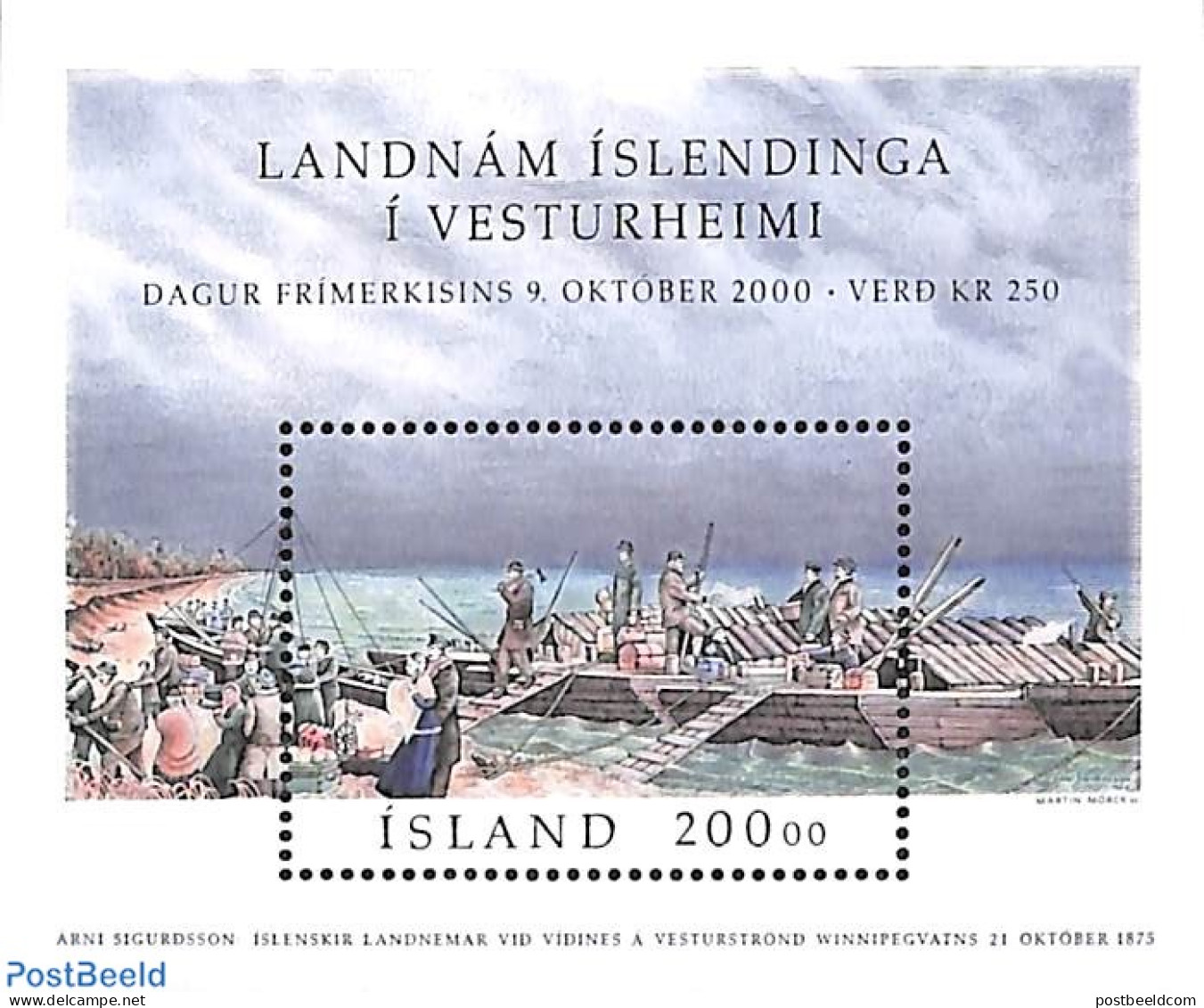 Iceland 2000 Stamp Day S/s, Mint NH, Transport - Stamp Day - Ships And Boats - Unused Stamps