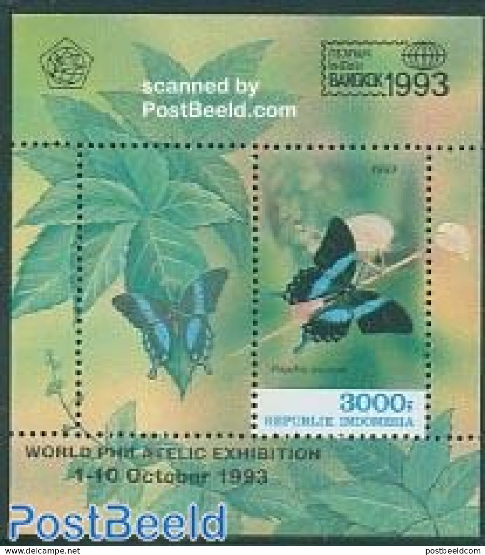 Indonesia 1993 Bangkok 1999 S/s, Mint NH, Nature - Butterflies - Indonésie
