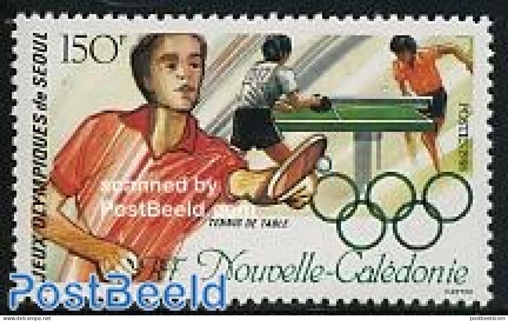 New Caledonia 1988 Olympic Games Seoul 1v, Mint NH, Sport - Olympic Games - Table Tennis - Neufs