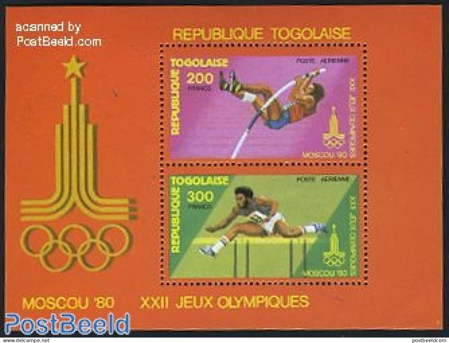 Togo 1980 Olympic Games S/s, Mint NH, Sport - Athletics - Olympic Games - Athletics