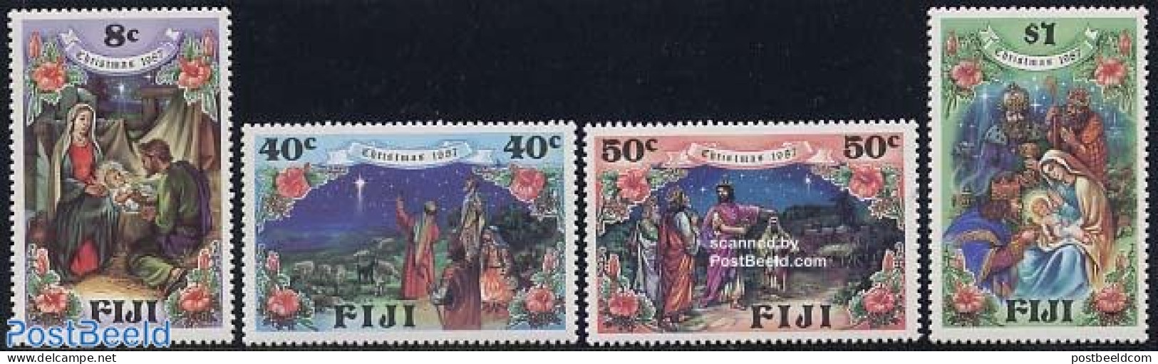 Fiji 1987 Christmas 4v, Mint NH, Religion - Christmas - Christmas