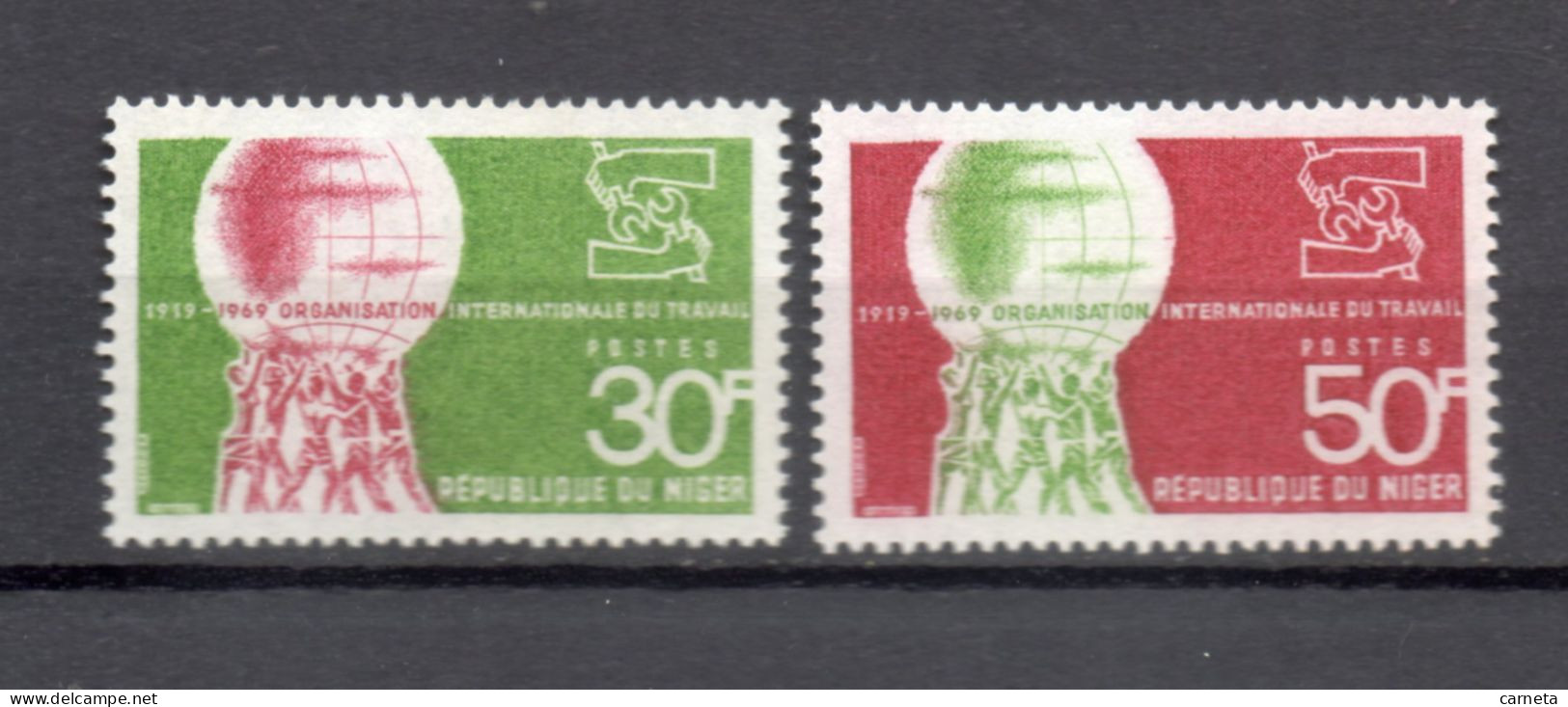 NIGER N° 218 + 219   NEUFS SANS CHARNIERE  COTE 2.00€    TRAVAIL OIT - Niger (1960-...)