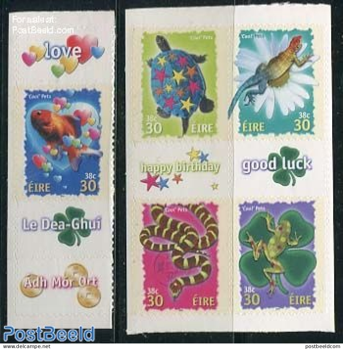 Ireland 2001 Chinese New Year 5v S-a, Mint NH, Nature - Various - Reptiles - New Year - Unused Stamps