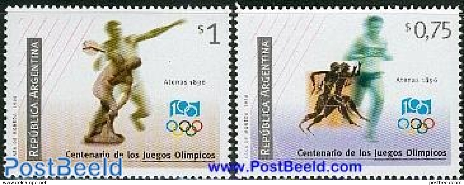 Argentina 1996 Modern Olympics 2v, Mint NH, Sport - Athletics - Olympic Games - Neufs