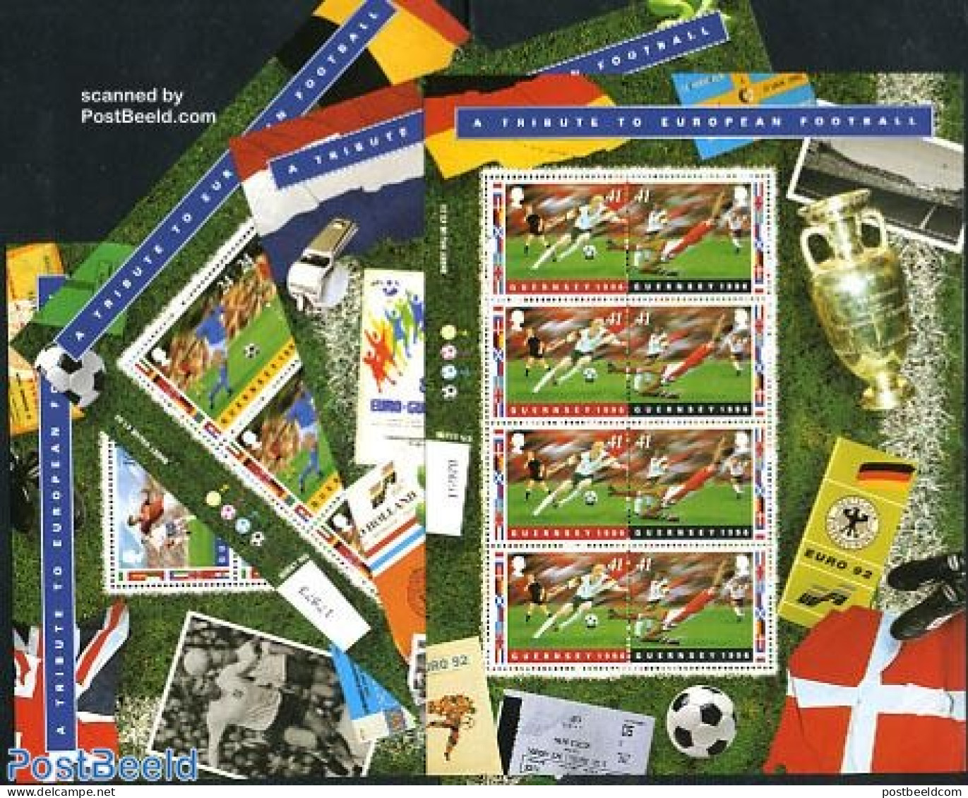 Guernsey 1996 World Cup Football 4 M/ss, Mint NH, Sport - Football - Guernsey