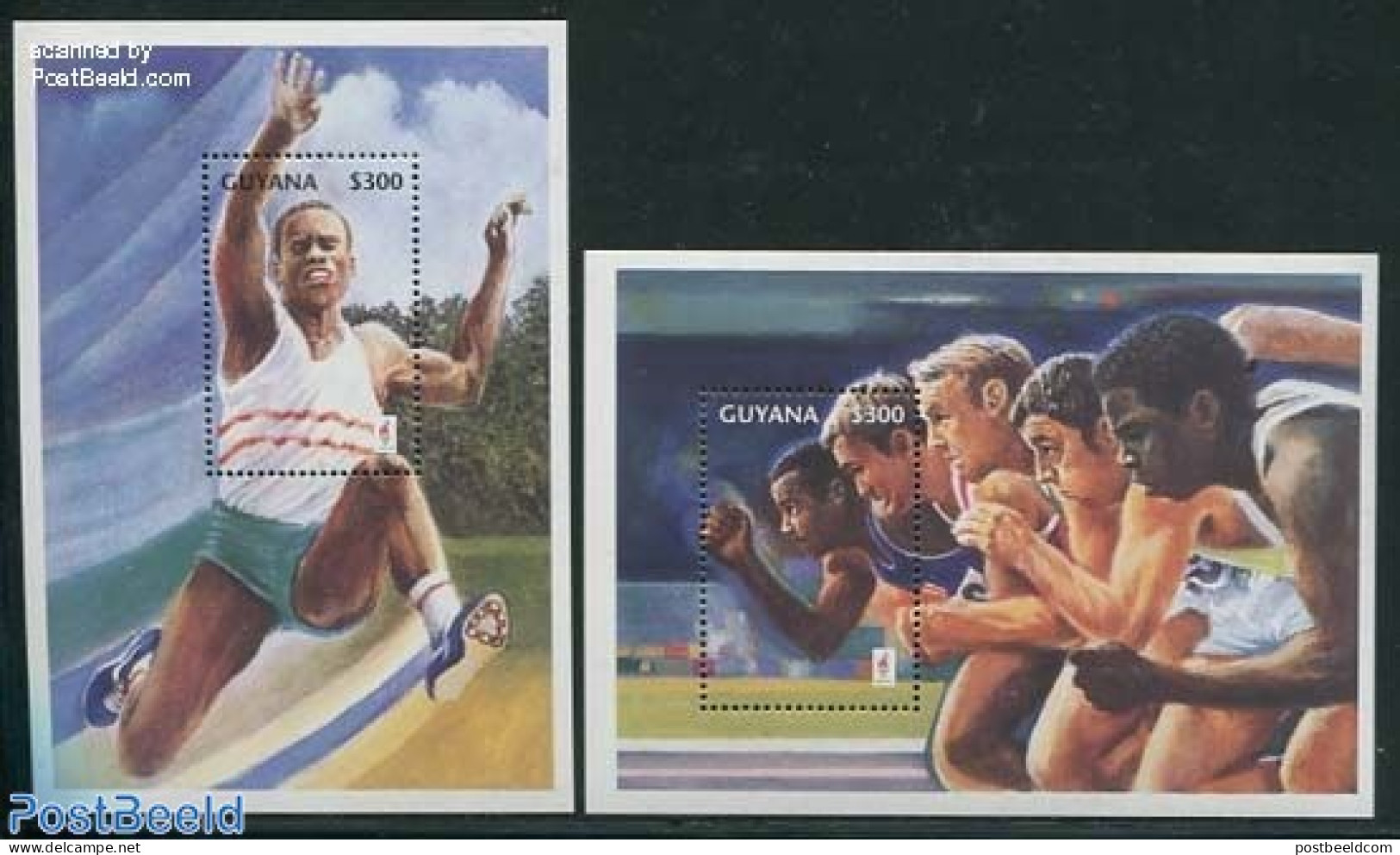 Guyana 1995 Olympic Games Atlanta 2 S/s, Mint NH, Sport - Athletics - Olympic Games - Athletics