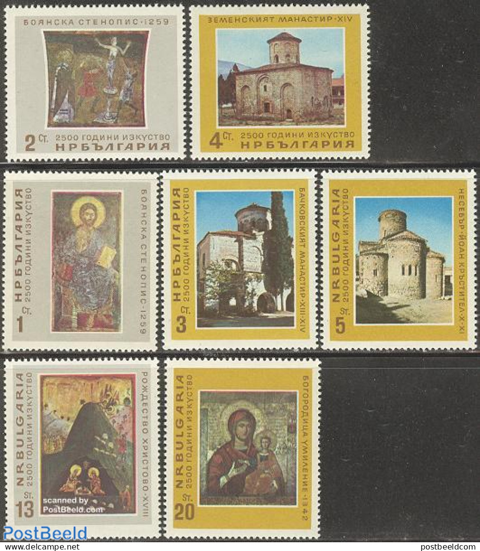 Bulgaria 1966 Bulgarian Art 7v, Mint NH, Religion - Churches, Temples, Mosques, Synagogues - Religion - Saint Nicholas.. - Ungebraucht