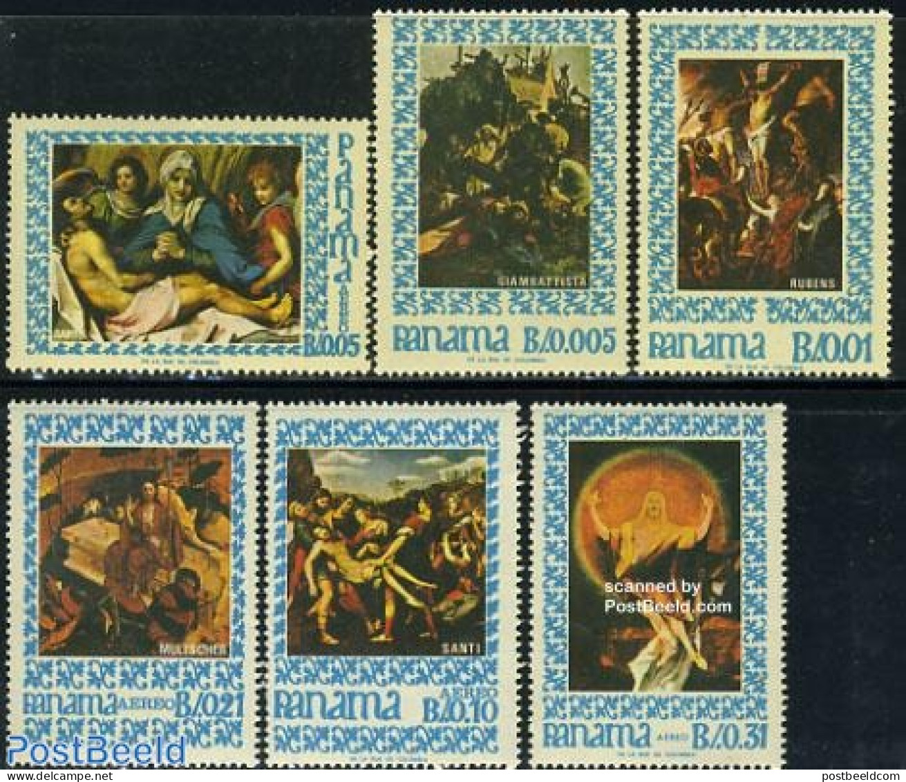 Panama 1967 Religious Paintings 6v, Mint NH, Religion - Religion - Art - Paintings - Raphael - Rubens - Panamá