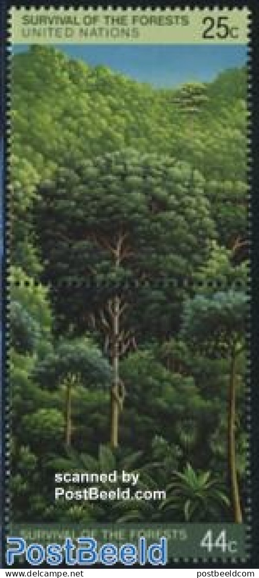 United Nations, New York 1988 Save The Forest 2v [:], Mint NH, Nature - Trees & Forests - Rotary, Lions Club