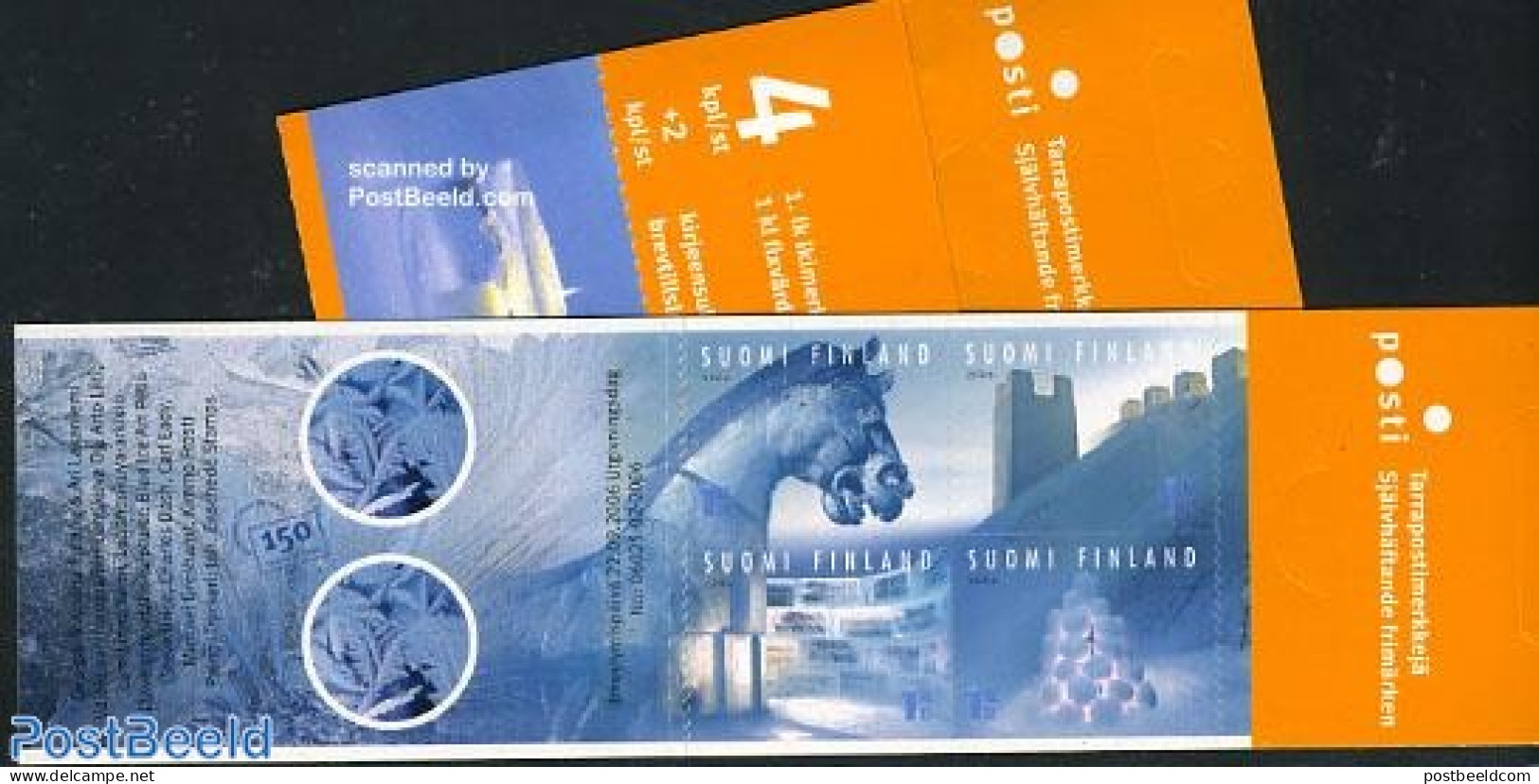 Finland 2006 Greetings From North 4v In Booklet S-a, Mint NH, Nature - Horses - Stamp Booklets - Ongebruikt