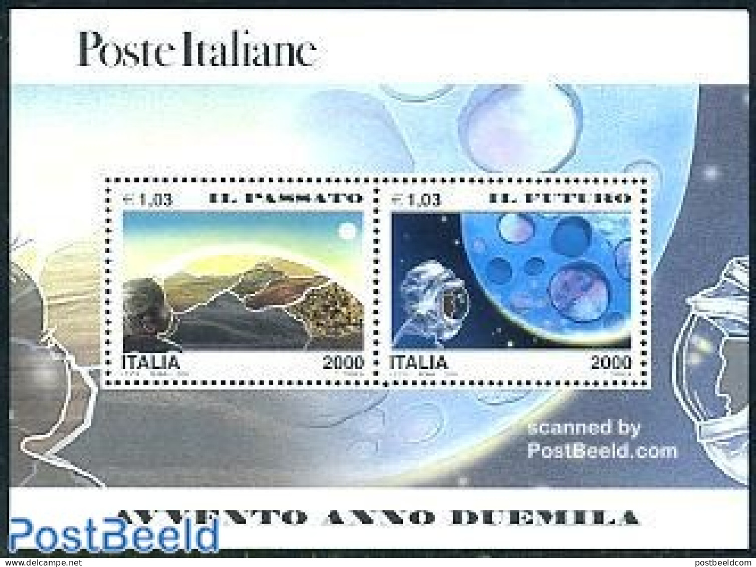 Italy 2000 The Year 2000 S/s, Mint NH, Transport - Various - Space Exploration - New Year - Autres & Non Classés