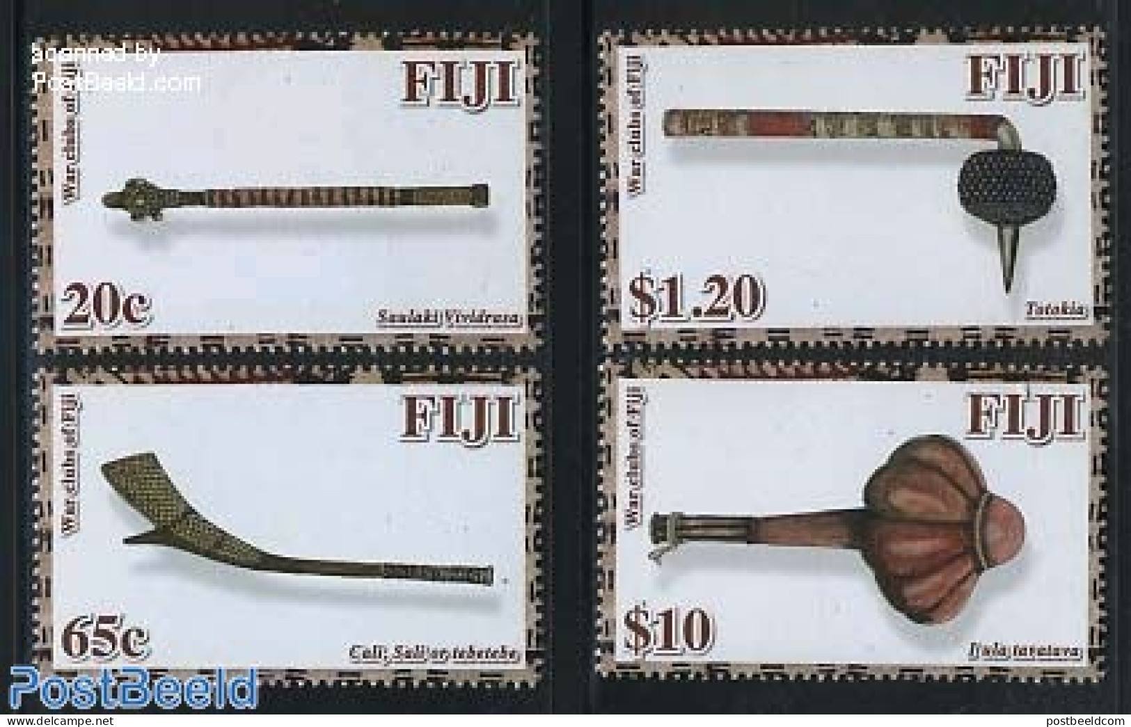 Fiji 2011 Historical Weapons 4v, Mint NH, Various - Weapons - Non Classés