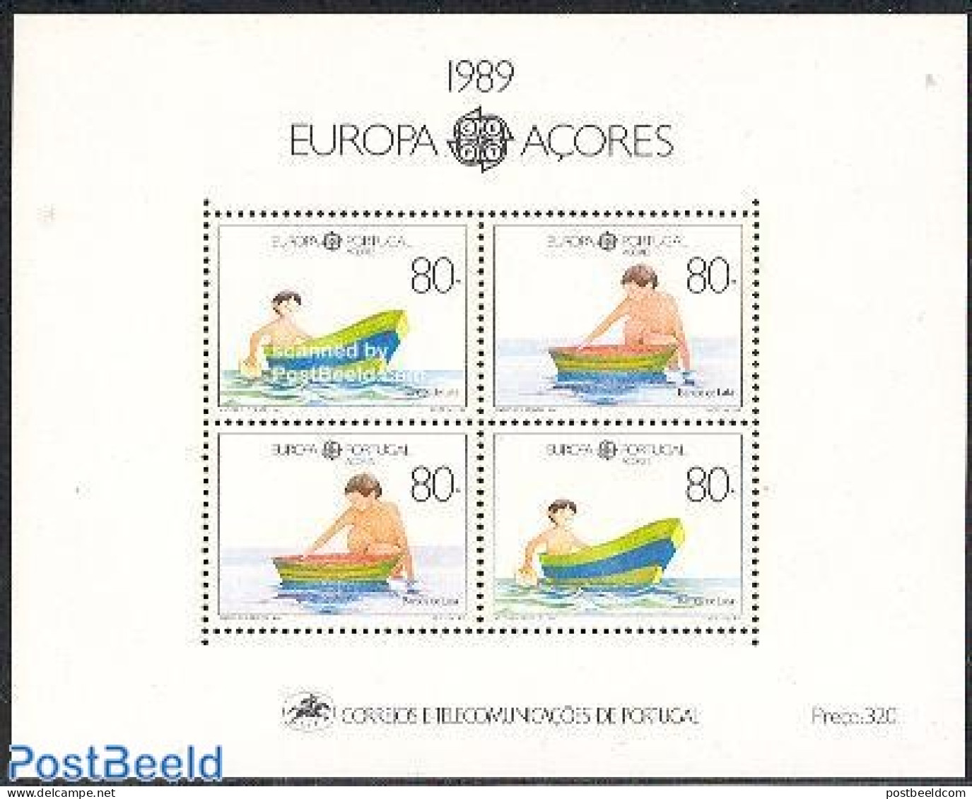 Azores 1989 Europa, Playing Children S/s, Mint NH, History - Various - Europa (cept) - Toys & Children's Games - Azores