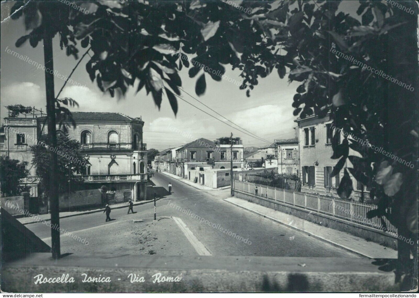 Cr484 Cartolina Roccella Ionica Via Roma Provincia Di Reggio Calabria - Reggio Calabria