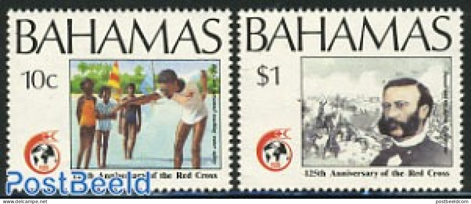 Bahamas 1989 Red Cross 2v, Mint NH, Health - History - Sport - Red Cross - Nobel Prize Winners - Sailing - Croix-Rouge