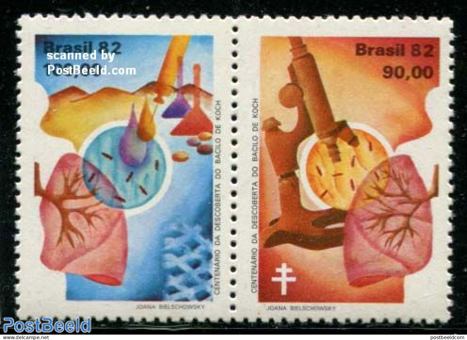 Brazil 1982 Anti Tuberculosis 2v [:], Mint NH, Health - Anti Tuberculosis - Health - Unused Stamps