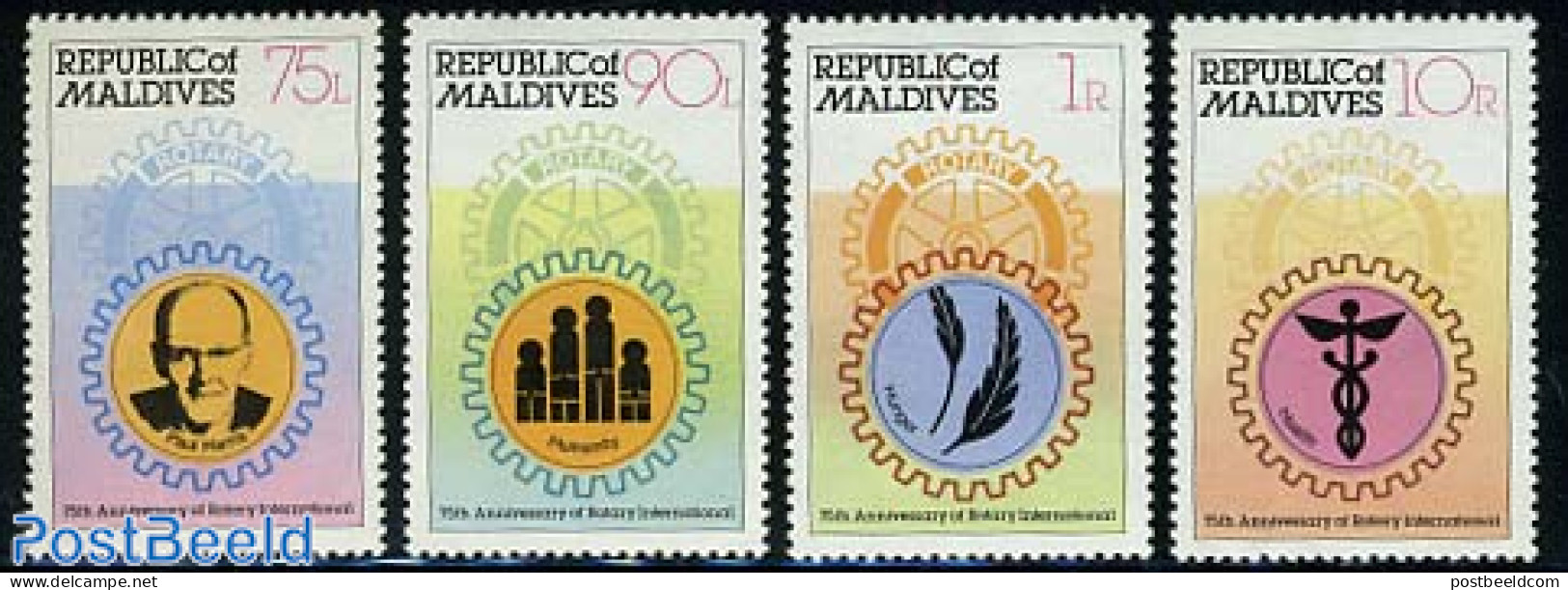 Maldives 1980 Rotary Club 4v, Mint NH, Various - Rotary - Rotary, Lions Club