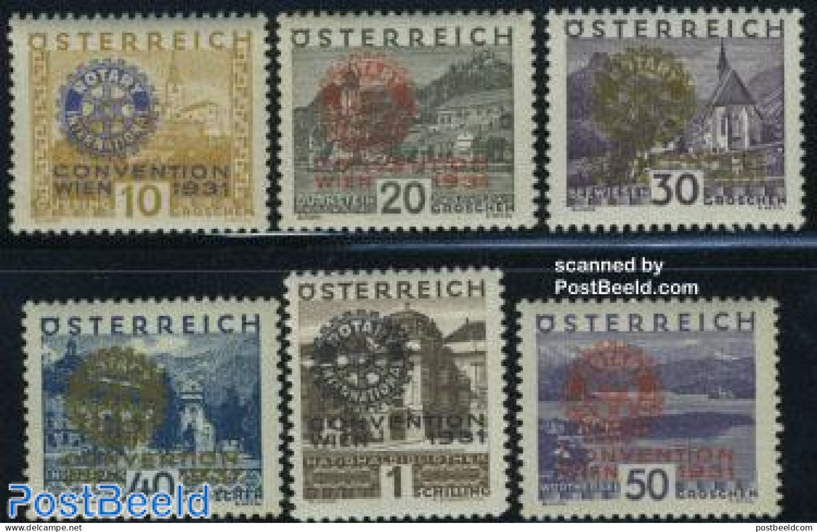 Austria 1931 Rotary Club 6v, Mint NH, Various - Rotary - Unused Stamps