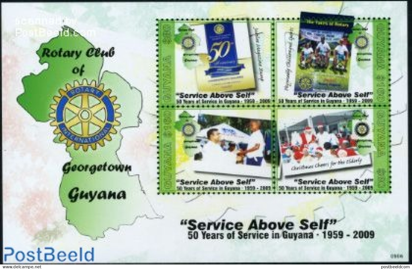 Guyana 2009 Rotary Club 4v M/s, Mint NH, Various - Rotary - Rotary Club