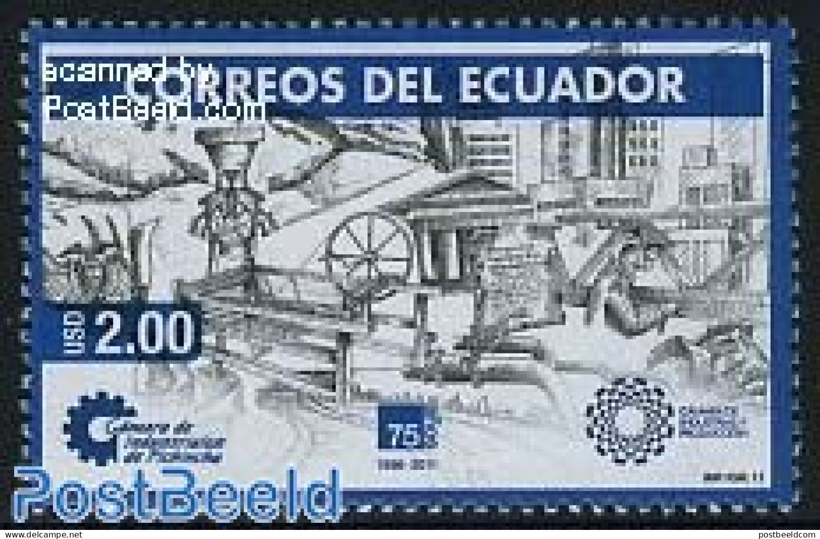 Ecuador 2011 75 Years Chamber Of Commerce Pichincha 1v, Mint NH, Various - Export & Trade - Industry - Fabbriche E Imprese