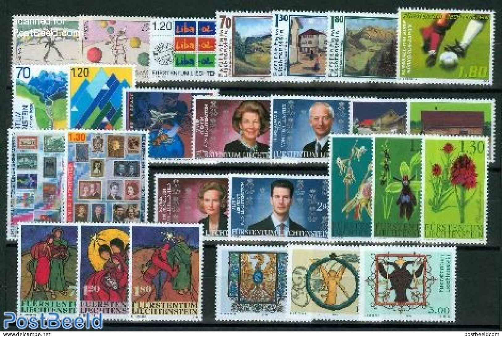 Liechtenstein 2002 Yearset 2002, Complete, 27v, Mint NH, Various - Yearsets (by Country) - Neufs