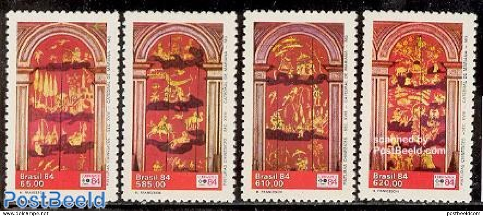 Brazil 1984 Lubrapex 4v, Mint NH, Philately - Art - Paintings - Unused Stamps