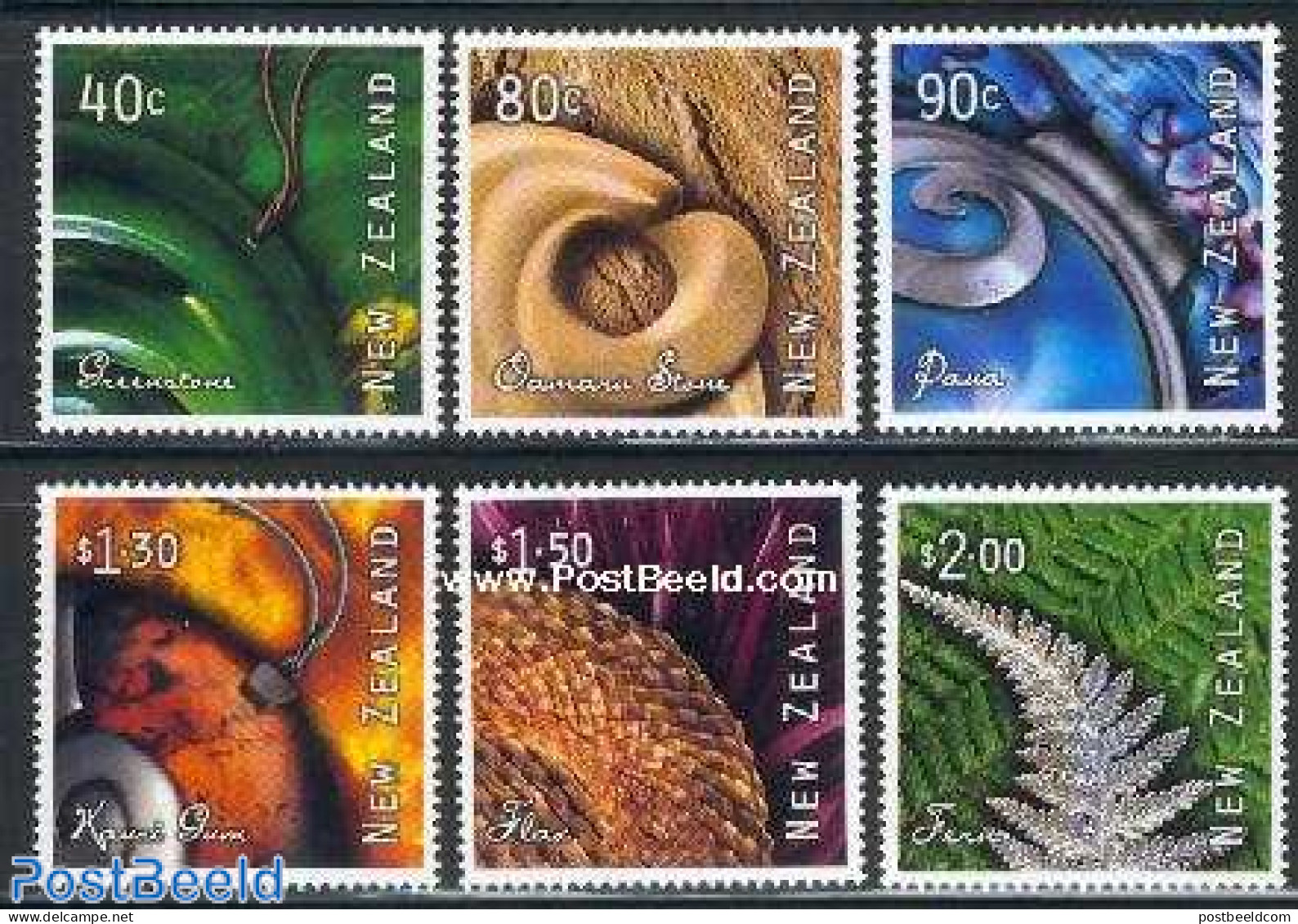 New Zealand 2001 Natural Art 6v, Mint NH, Nature - Flowers & Plants - Unused Stamps