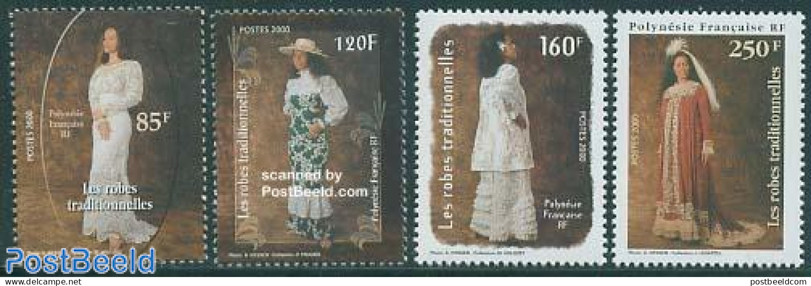 French Polynesia 2000 Costumes 4v, Mint NH, Various - Costumes - Art - Fashion - Neufs