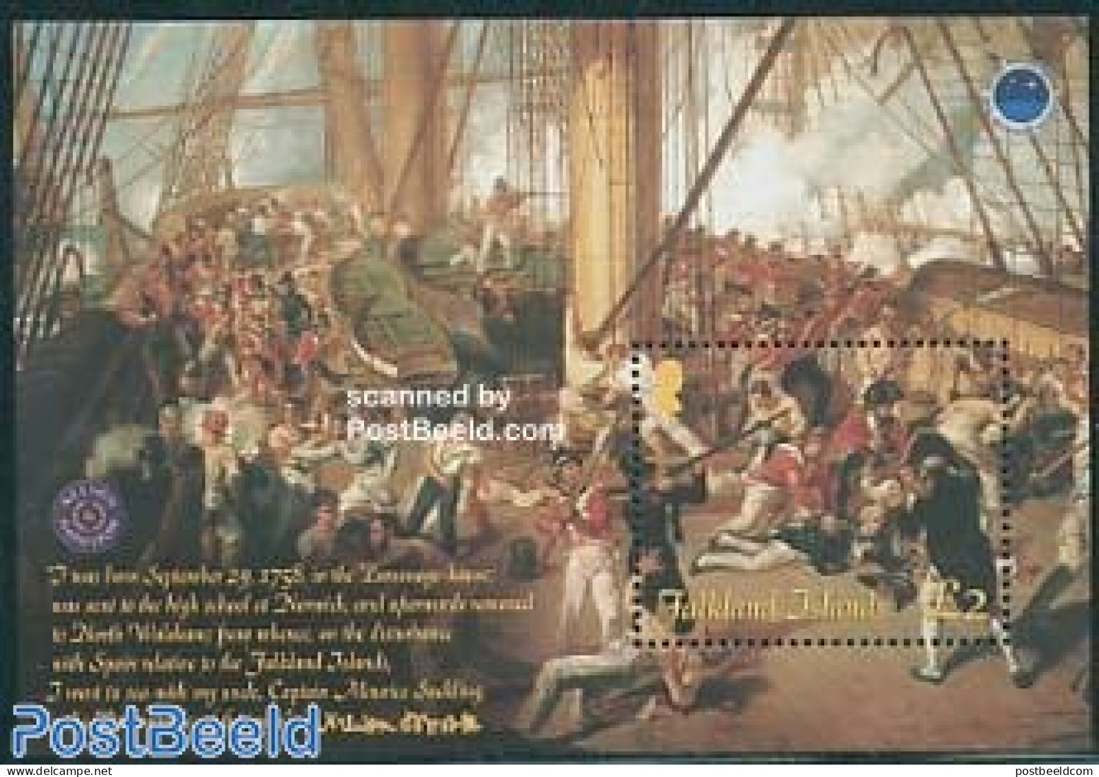 Falkland Islands 2005 Death Of Nelson S/s, Mint NH, History - Transport - History - Ships And Boats - Ships