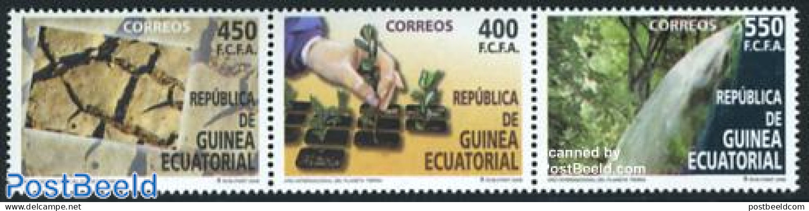 Equatorial Guinea 2008 Stop Desertification 3v [::], Mint NH, Nature - Various - Environment - Agriculture - Environment & Climate Protection