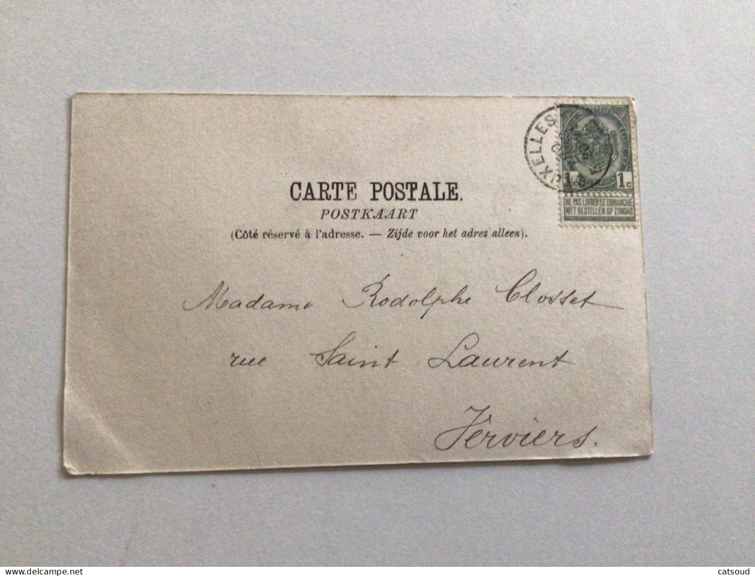 Carte Postale Ancienne (1908)  Bruxelles L’Hôtel Du Prince Albert Rue De La Science - Monuments