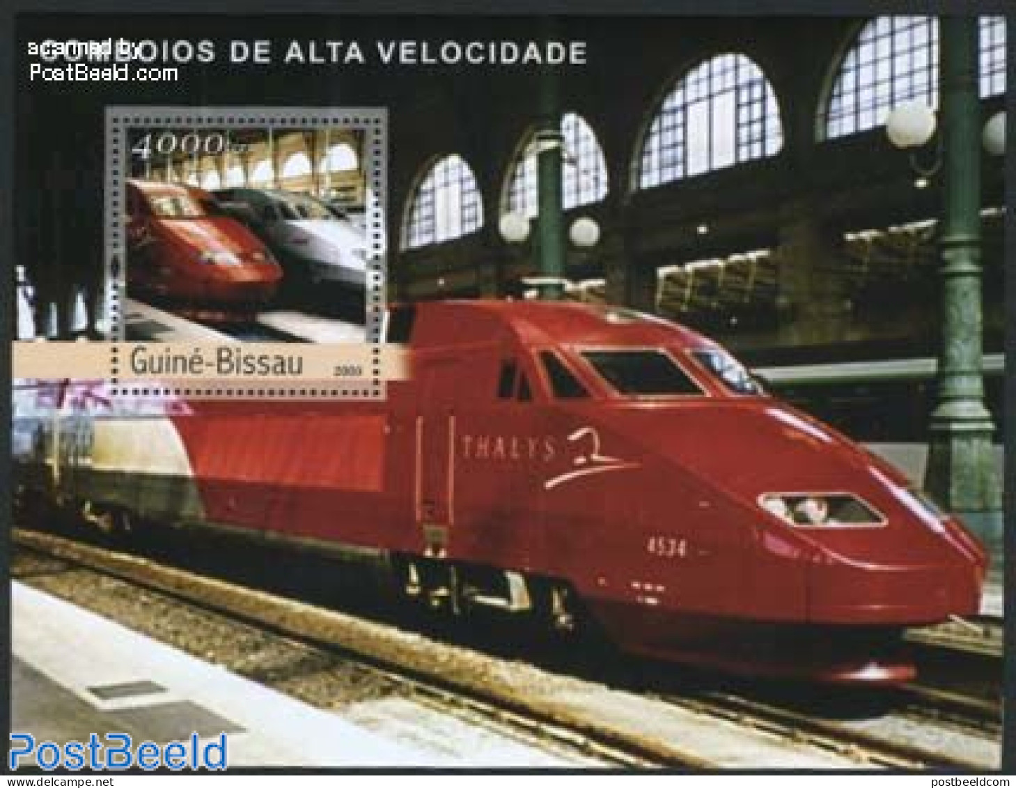 Guinea Bissau 2003 Thalys S/s, Mint NH, Transport - Railways - Trenes