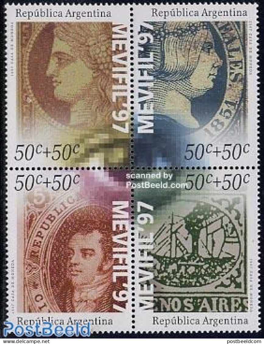 Argentina 1997 Mevifil 4v [+], Mint NH, Stamps On Stamps - Unused Stamps