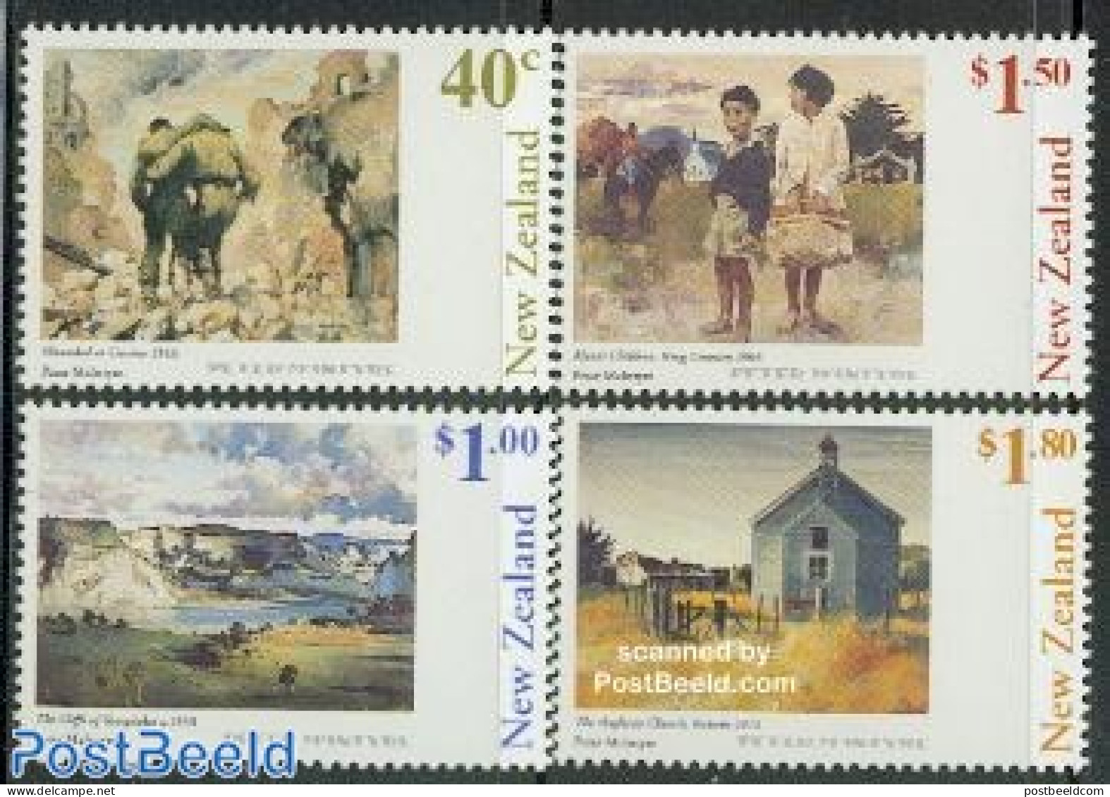 New Zealand 1998 McIntyre Paintings 4v, Mint NH, Art - Modern Art (1850-present) - Unused Stamps