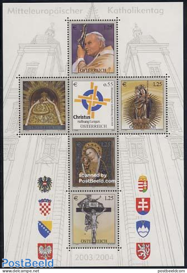 Austria 2004 Catholic Day S/s, Mint NH, Religion - Pope - Religion - Unused Stamps