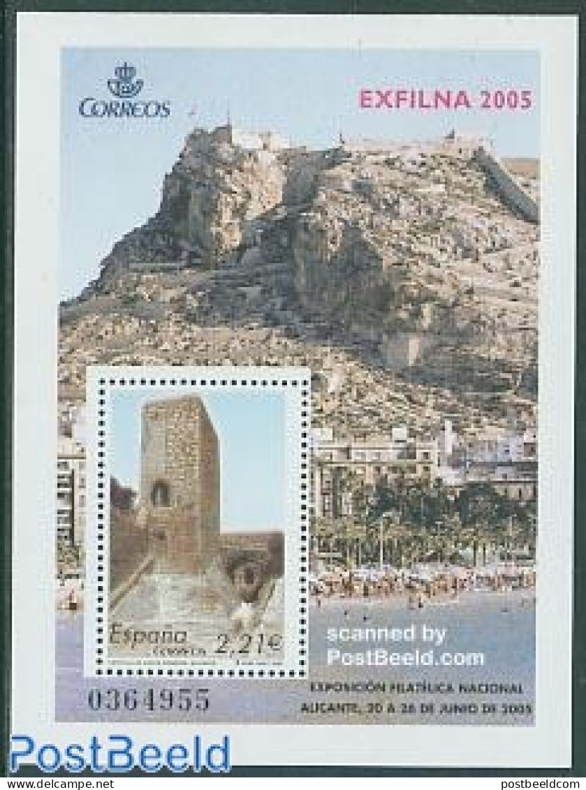 Spain 2005 Exfilna 2005 S/s, Mint NH, Philately - Art - Castles & Fortifications - Unused Stamps