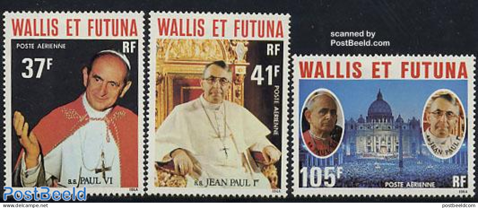 Wallis & Futuna 1979 Popes 3v, Mint NH, Religion - Pope - Religion - Papes