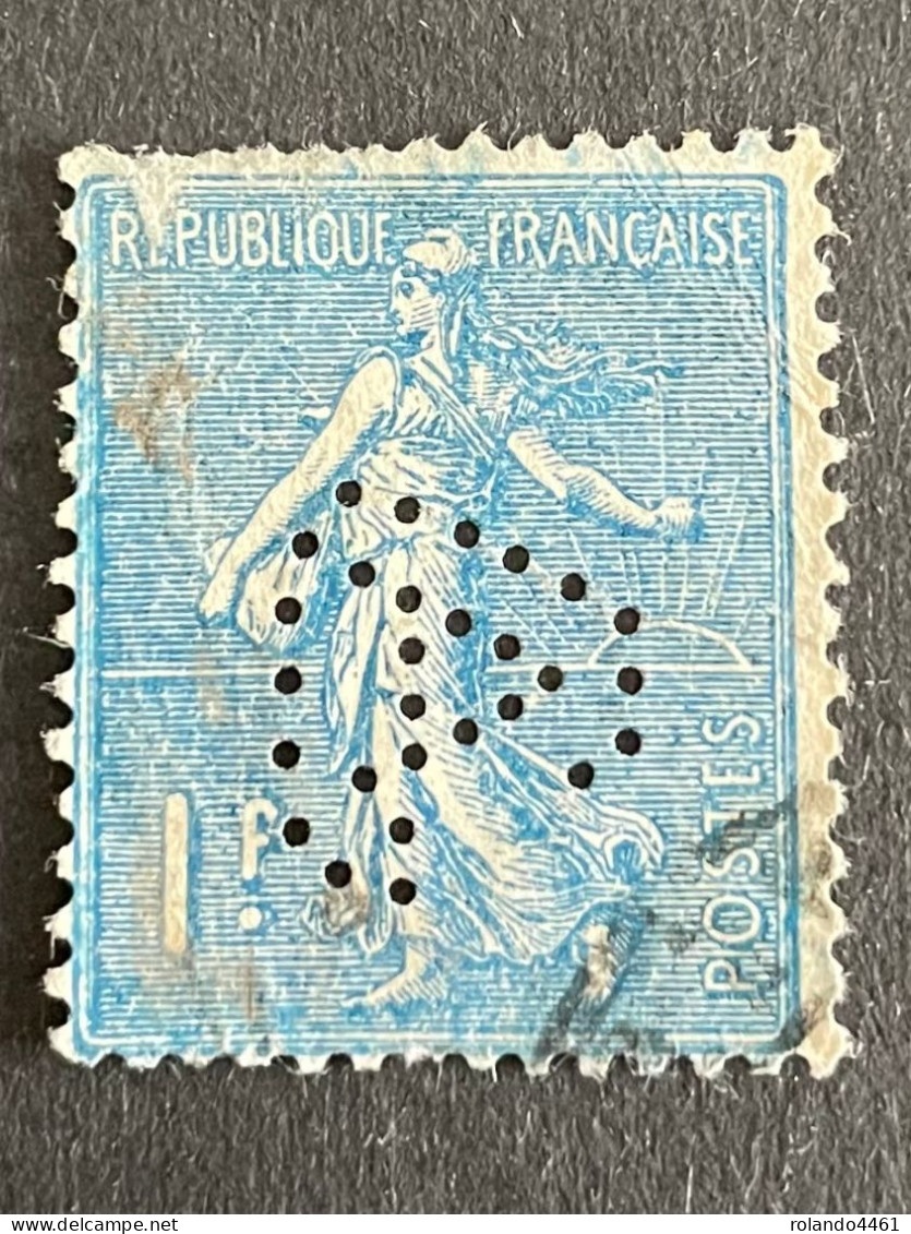 FRANCE N° 205 Semeuse GA 10 Indice 3 Perforé Perforés Perfins Perfin ! Superbe - Other & Unclassified