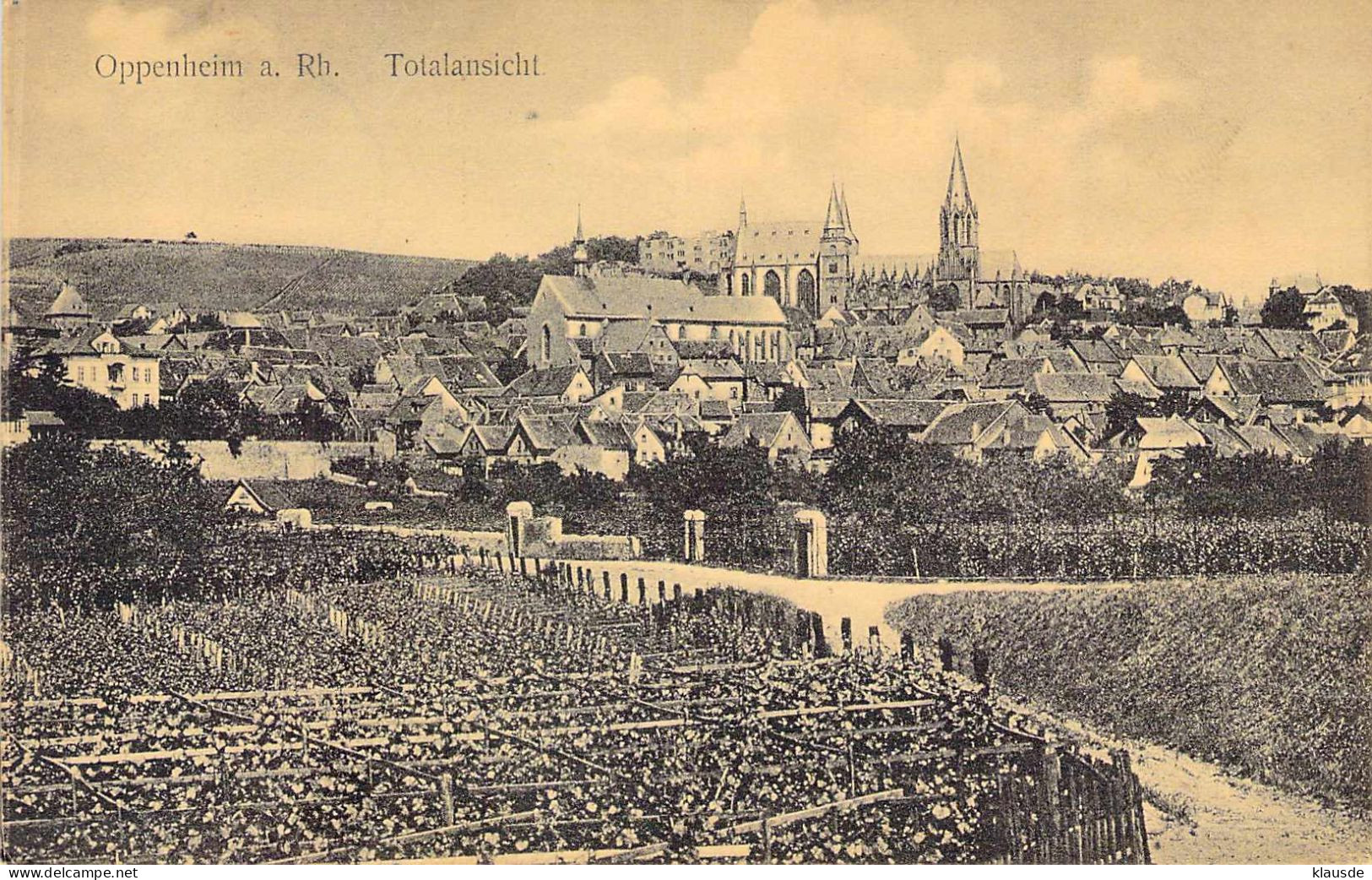 Oppenheim - Totalansicht Gel.191? - Mainz
