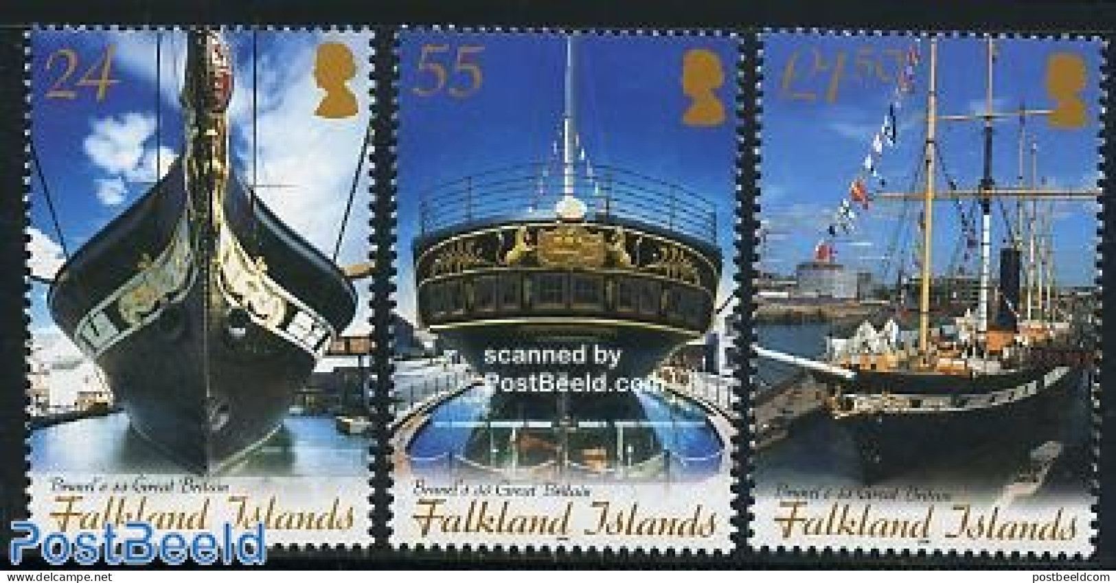 Falkland Islands 2006 Ss Great Britain 3v, Mint NH, Transport - Ships And Boats - Boten