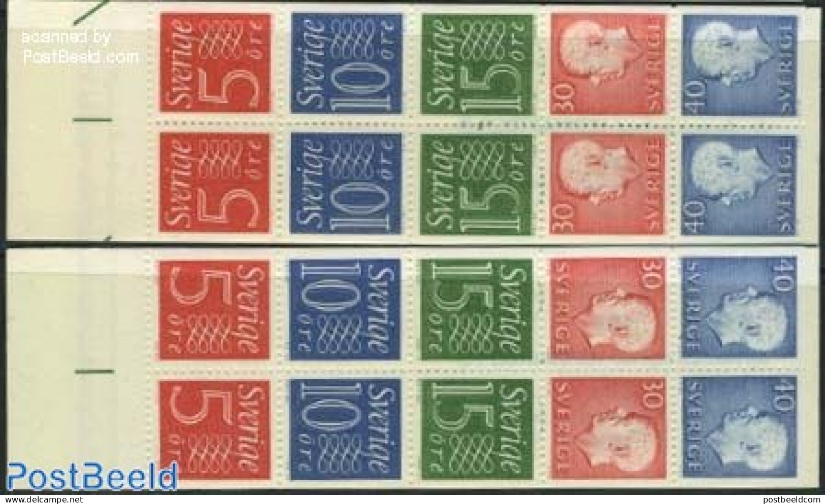 Sweden 1966 Definitives 2 Booklets, Mint NH, Stamp Booklets - Neufs