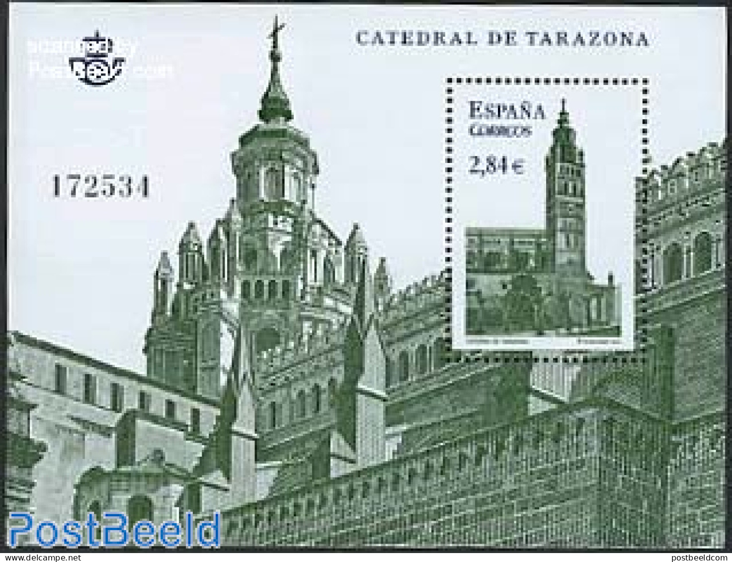 Spain 2011 Tarazona Cathedral S/s, Mint NH, Religion - Churches, Temples, Mosques, Synagogues - Unused Stamps