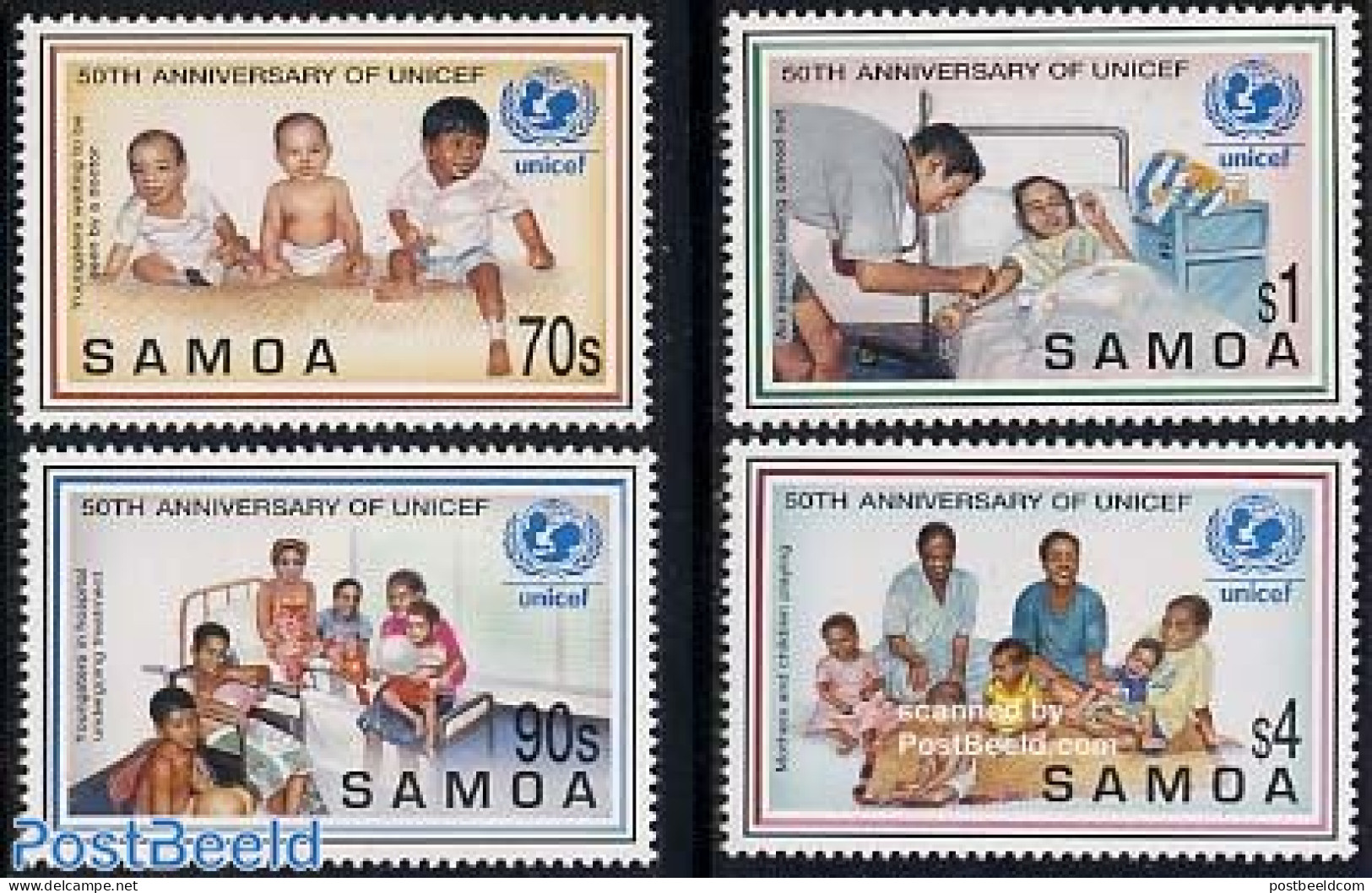 Samoa 1996 UNICEF 4v, Mint NH, Health - History - Health - Unicef - Samoa (Staat)