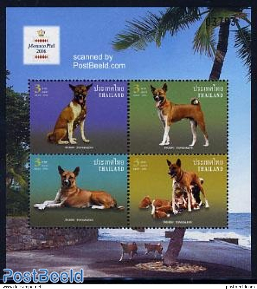 Thailand 2006 Monacofil, Dogs S/s, Mint NH, Nature - Dogs - Philately - Thaïlande