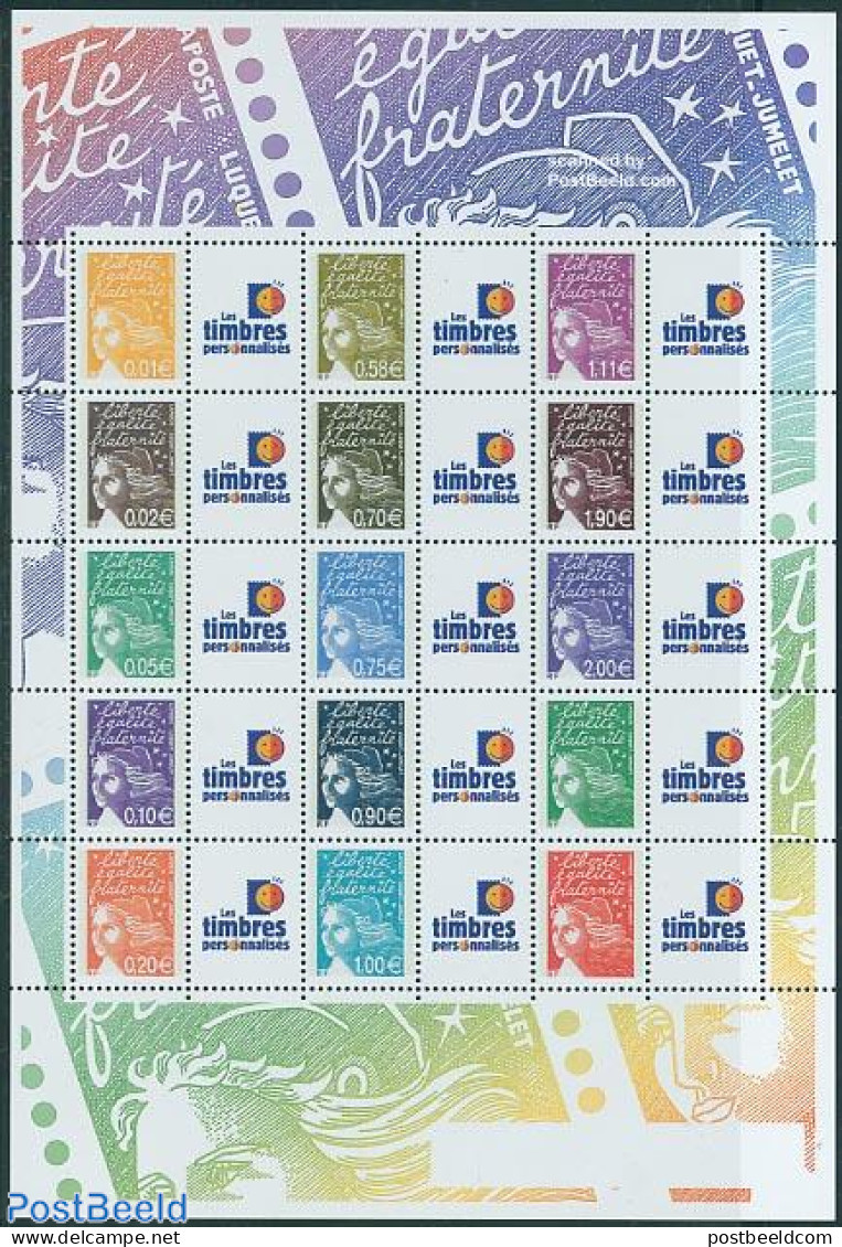 France 2004 Marianne Personal Stamps 15v M/s, Mint NH - Neufs