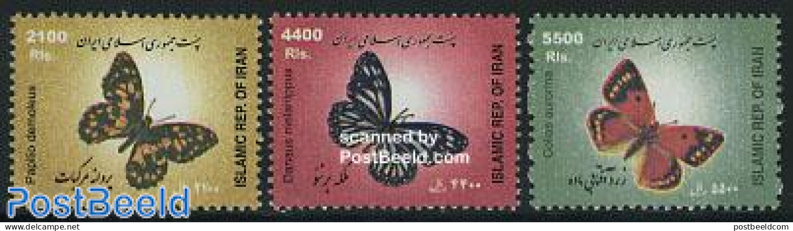 Iran/Persia 2005 Definitives, Butterflies 3v, Mint NH, Nature - Butterflies - Iran